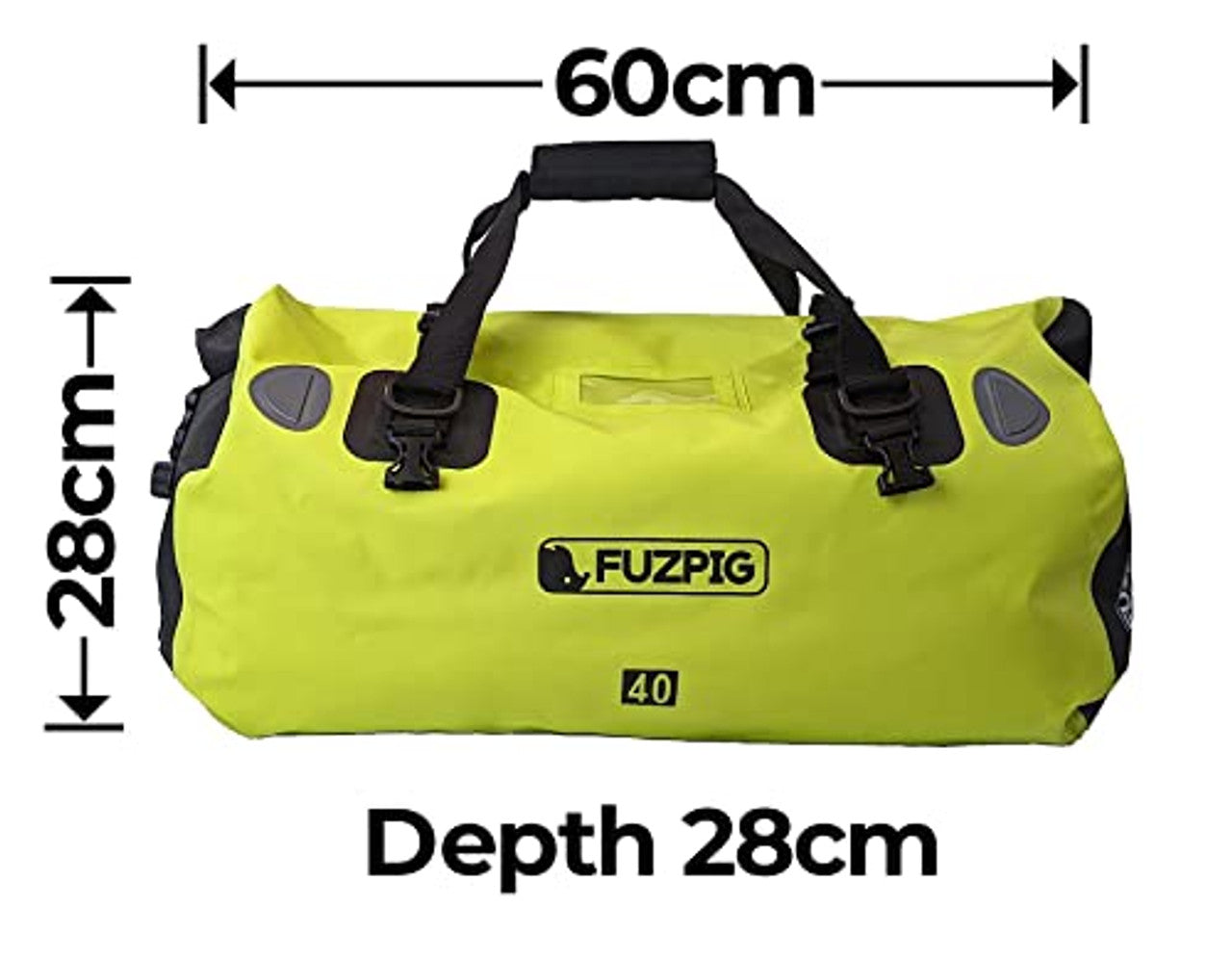 Fuzpig Large roll top Holdall Outdoor Waterproof Holdall. Waterproof Duffle Bag Built to be Durable